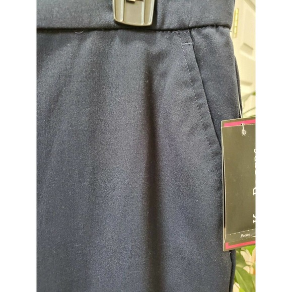 Kim Rogers Women's Solid Blue Polyester Mid Rise Comfort Waist Pants Size 10P - Picture 2 of 12